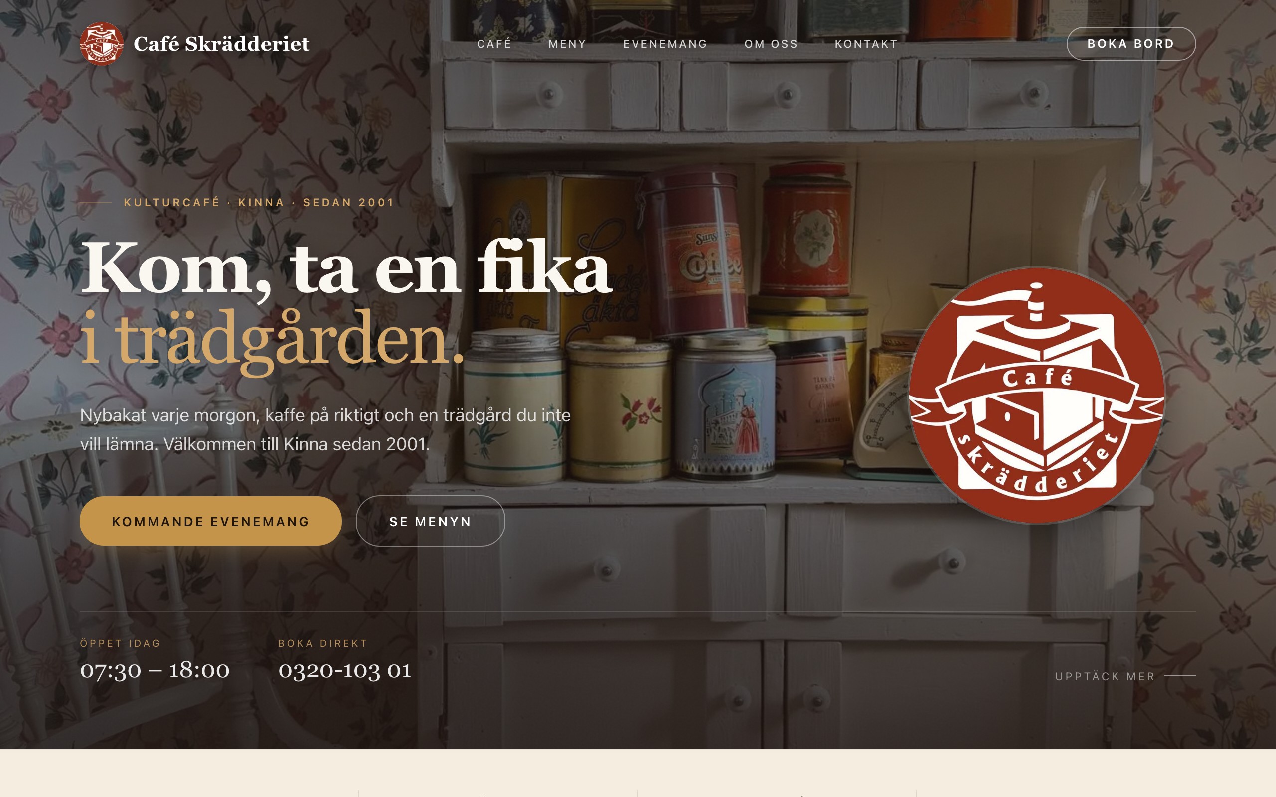 Cafe Skradderiet — desktop