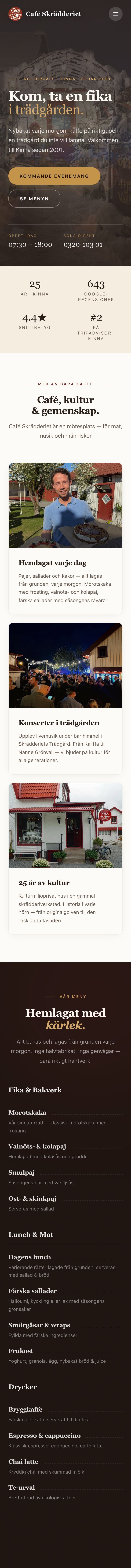 Cafe Skradderiet — mobil