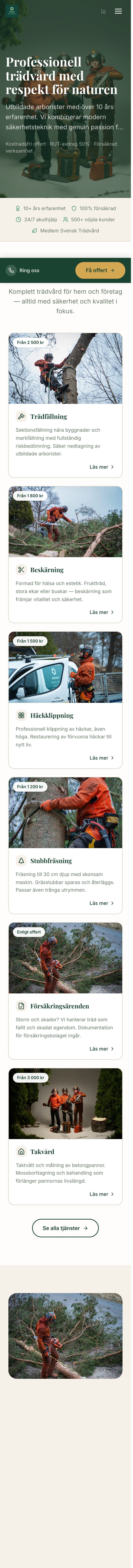 Demo Alingsasarborist — mobil