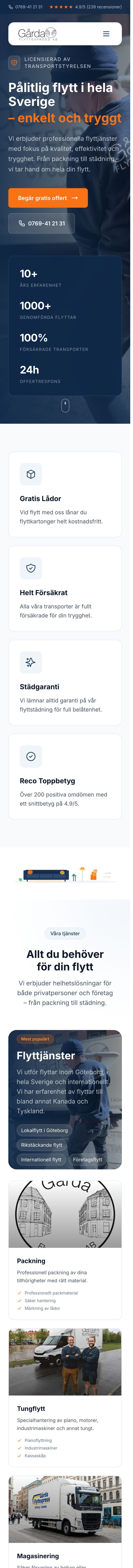 Gardaflyttexpress — mobil